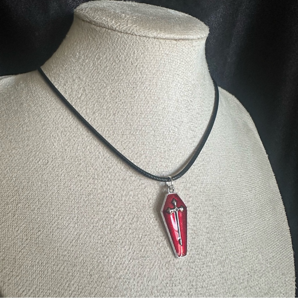 Red Coffin Necklace